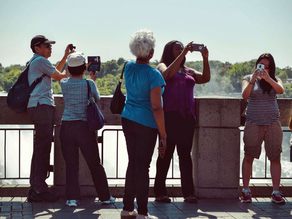 Touristen Smartphones